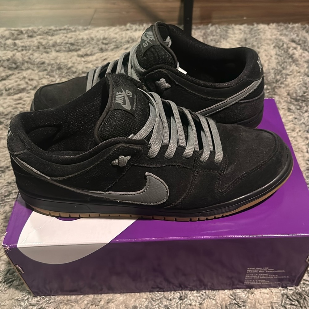 Size 12 Nike SB Dunk Low Pro Black Fog.